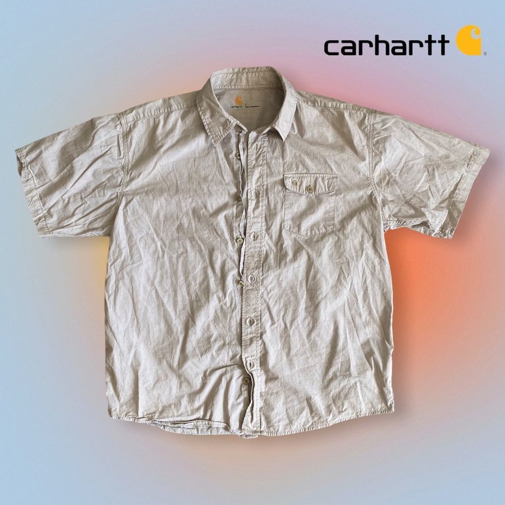 Beige Carhartt Short Sleeve Shirt
